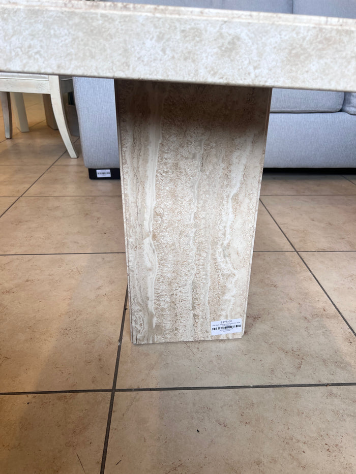 Ello Style Mid Century Travertine Side Table (Small)
