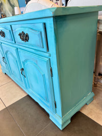 Coastal Horizon Turquoise Sideboard Credenza