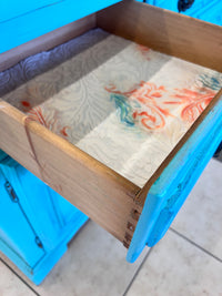 Coastal Horizon Turquoise Sideboard Credenza