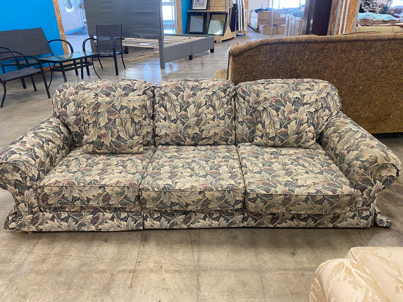 Green Floral Leaves Sofa