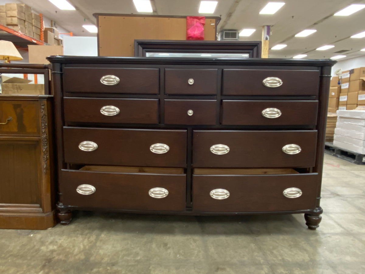 Chocolate Brown Dresser with Mirror