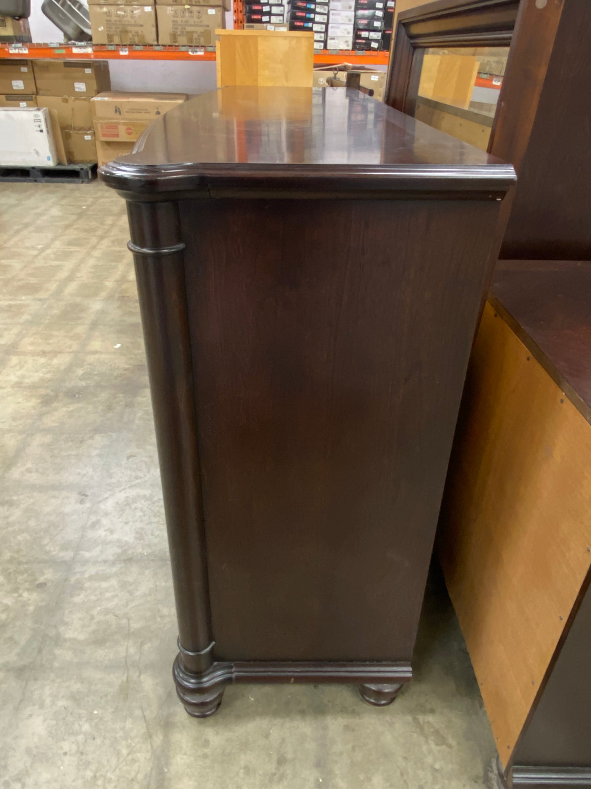 Chocolate Brown Dresser with Mirror