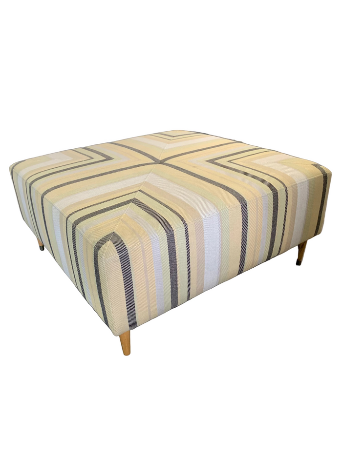 Lime Green Patterned Ottoman