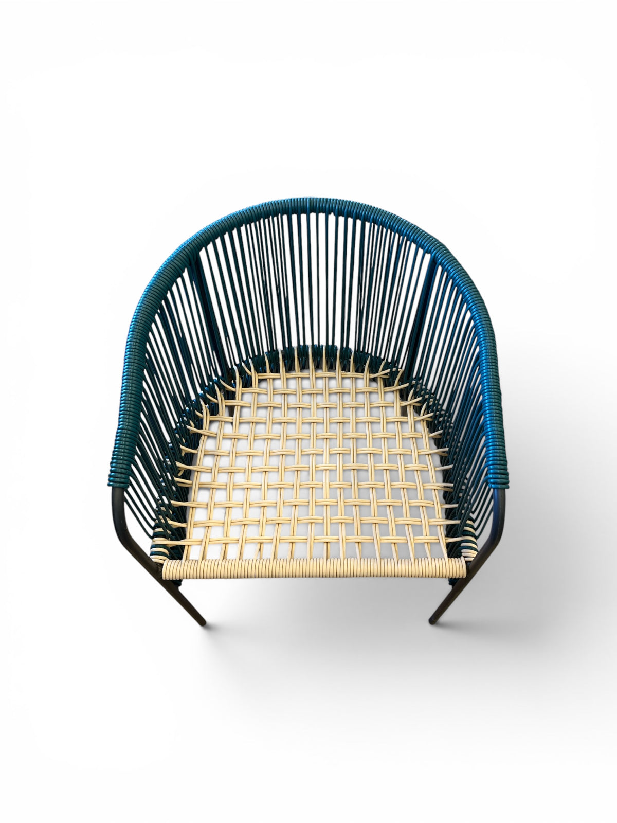 Retro Woven Vinyl Chairs - Set of 2
