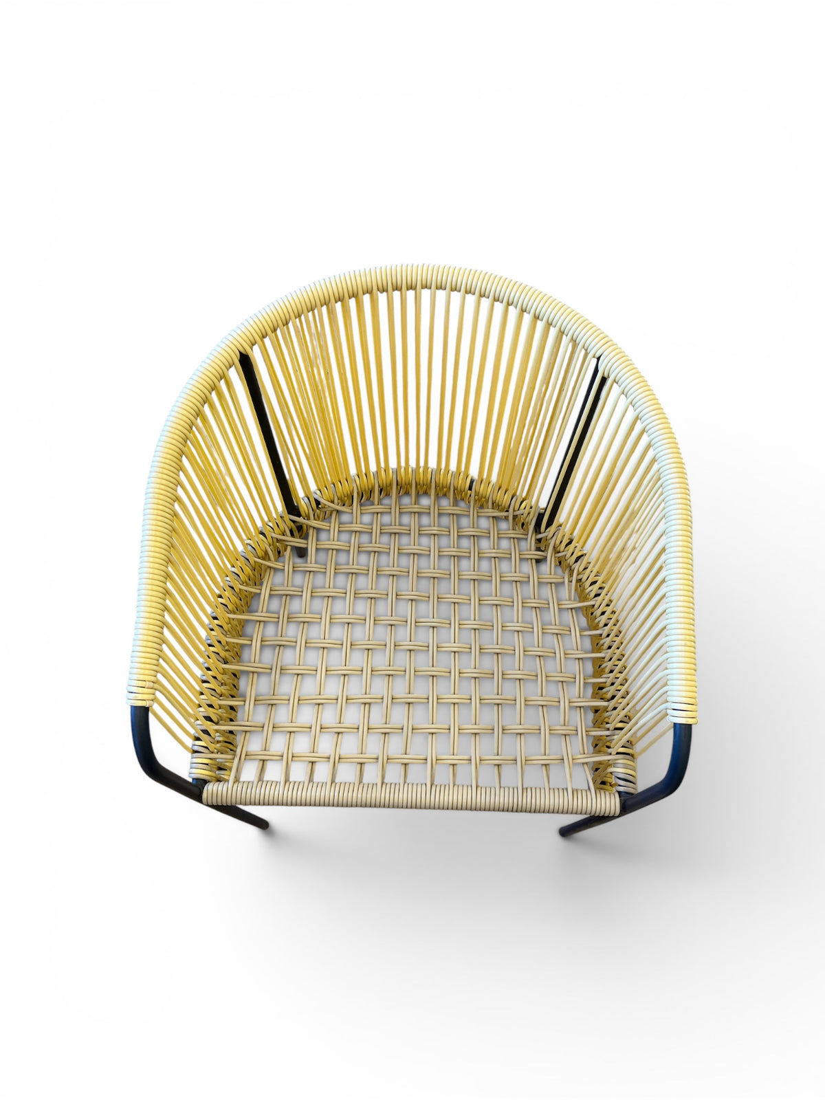 Retro Woven Vinyl Chairs - Set of 2