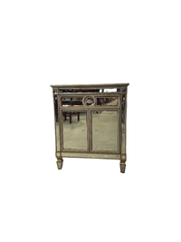 Silver Mirror Nightstand