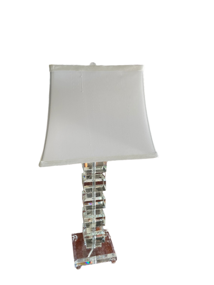 Modern Electric Glass Squares Table Lamp