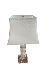 Modern Electric Glass Squares Table Lamp