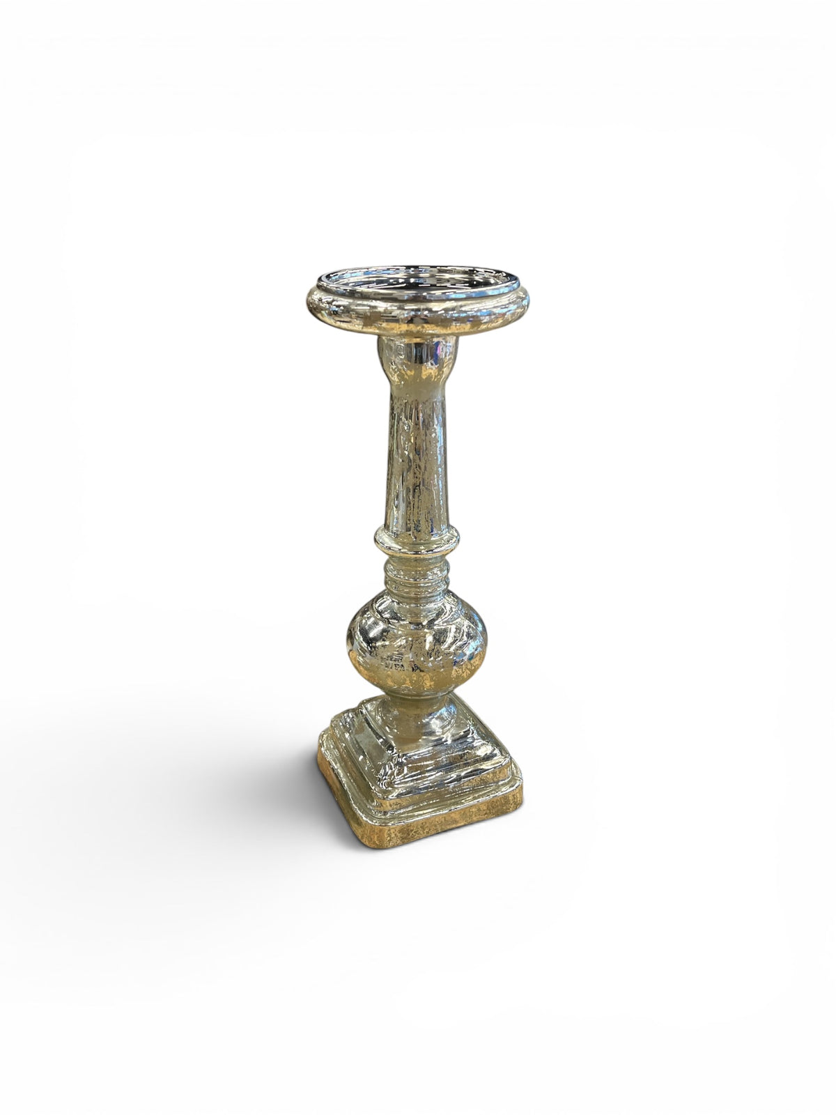 Pottery Barn Set of 3 Mercury Glass Candle Holders