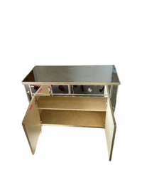 Mirrored Storage Cabinet with 2 Drawer and 2 Door