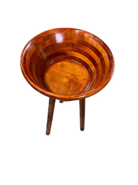 Vintage Rosewood Bowl on Stand