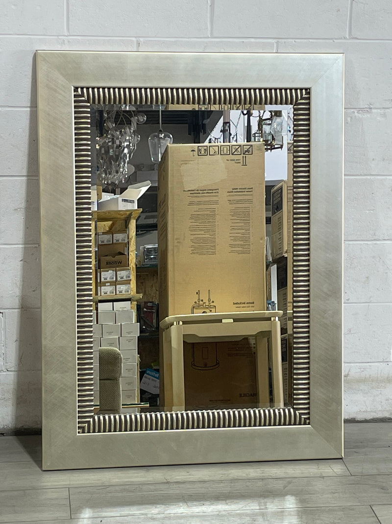 35"W Mirror with brushed gold frame