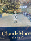 26"W Claude Monet painting with silver frame