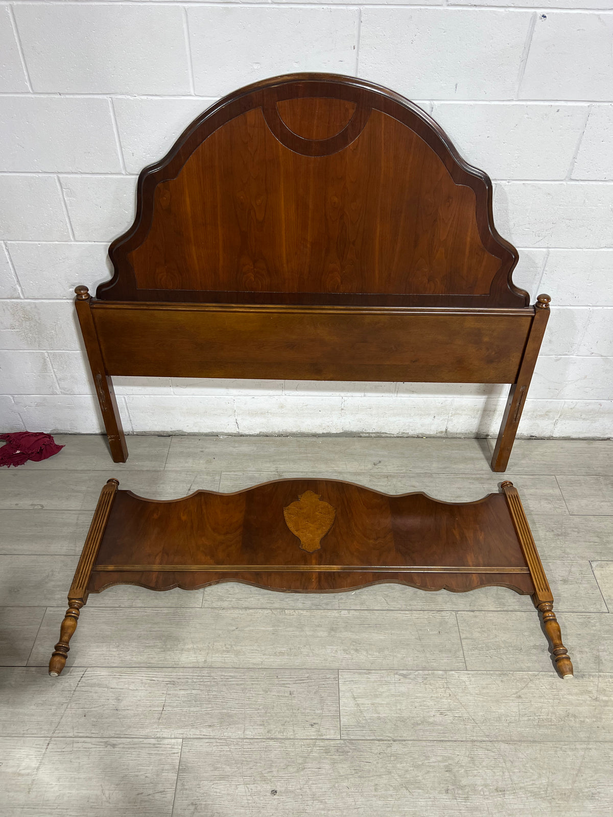 Brown Headboard and Footboard