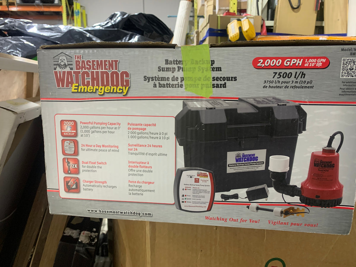 Basement Watchdog 1/4 HP Emergency Battery Backup Automatic Sump Pump