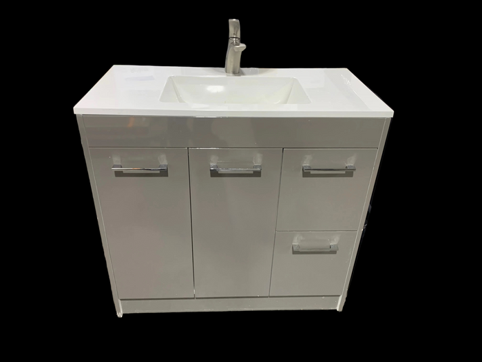 Grey Bathroom Vanity with Sink