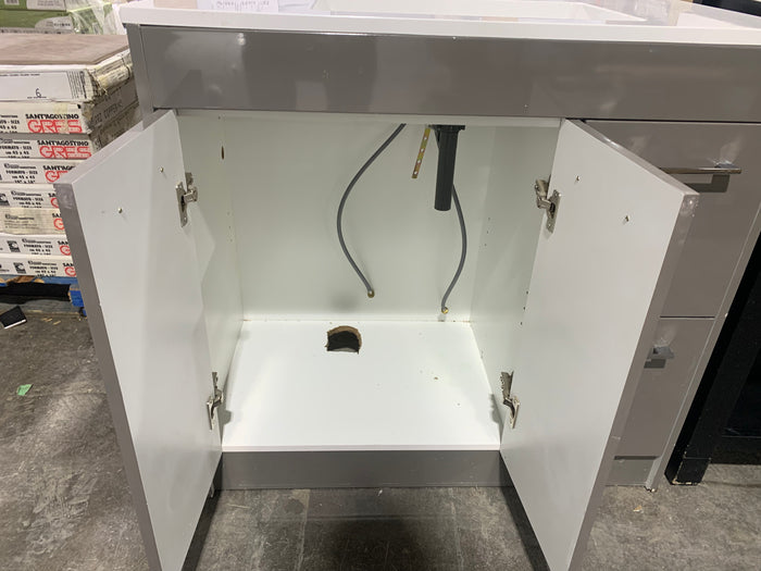 Grey Bathroom Vanity with Sink