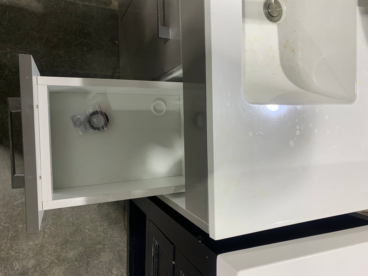 Grey Bathroom Vanity with Sink