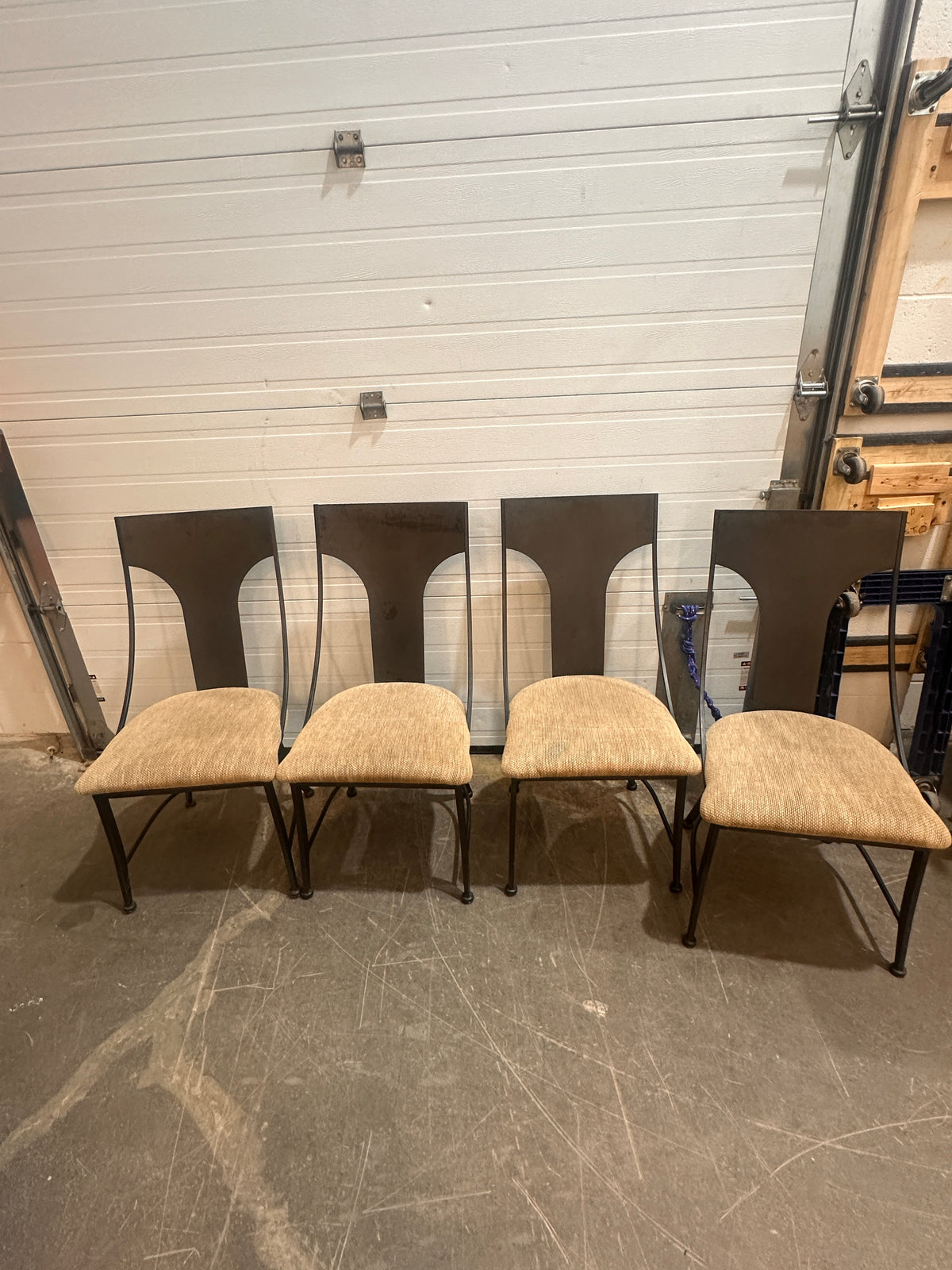 Set of four dining chairs