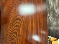 Dark Wood Console Table with Glass Shelf
