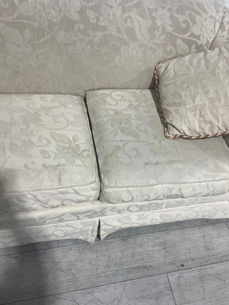 88"W White Accent Sofa