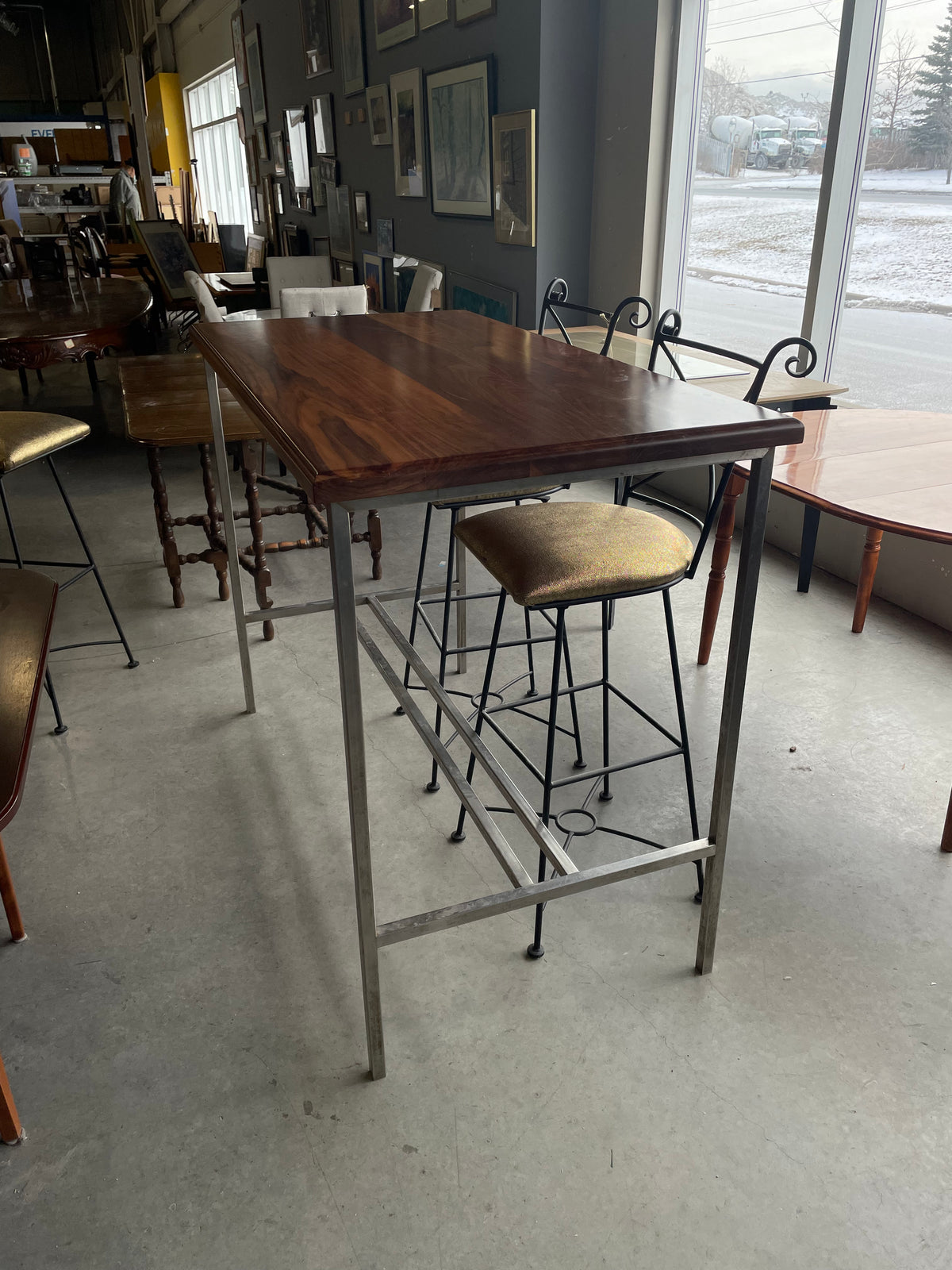 Modern Industrial Hightop Dining Table