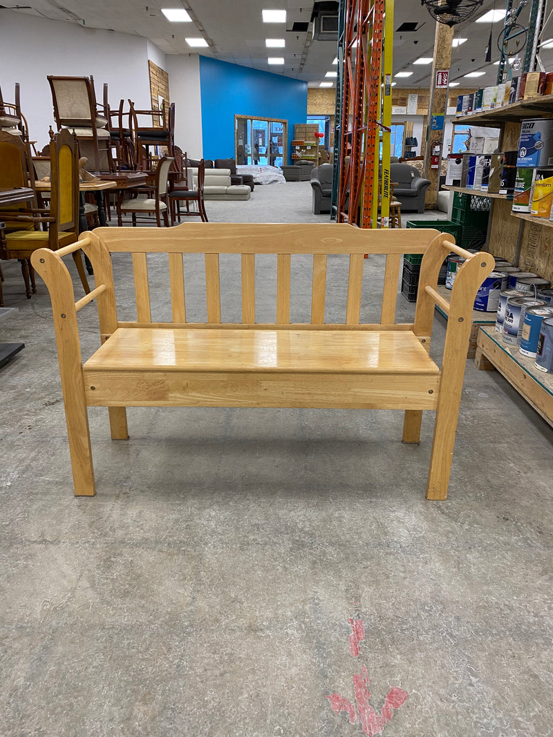 Pine Finish Hallway Bench