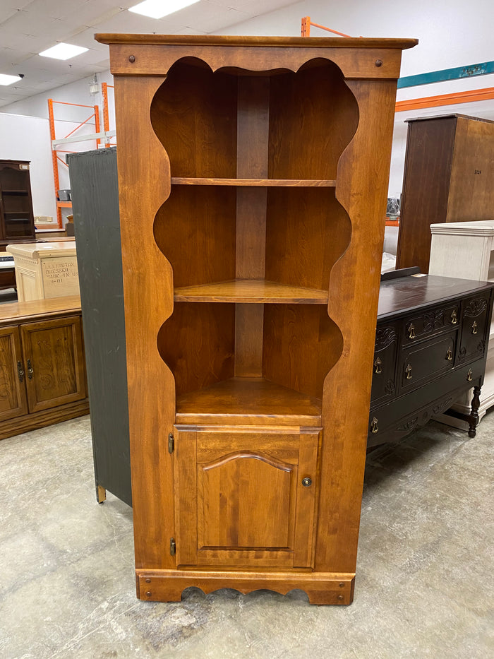 Beautiful Vintage Primitive Country Corner Cabinet