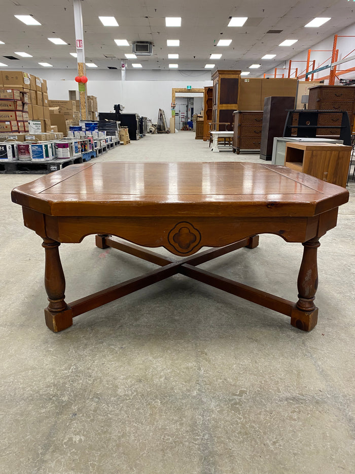 Octagonal Solid Wooden Coffee Table