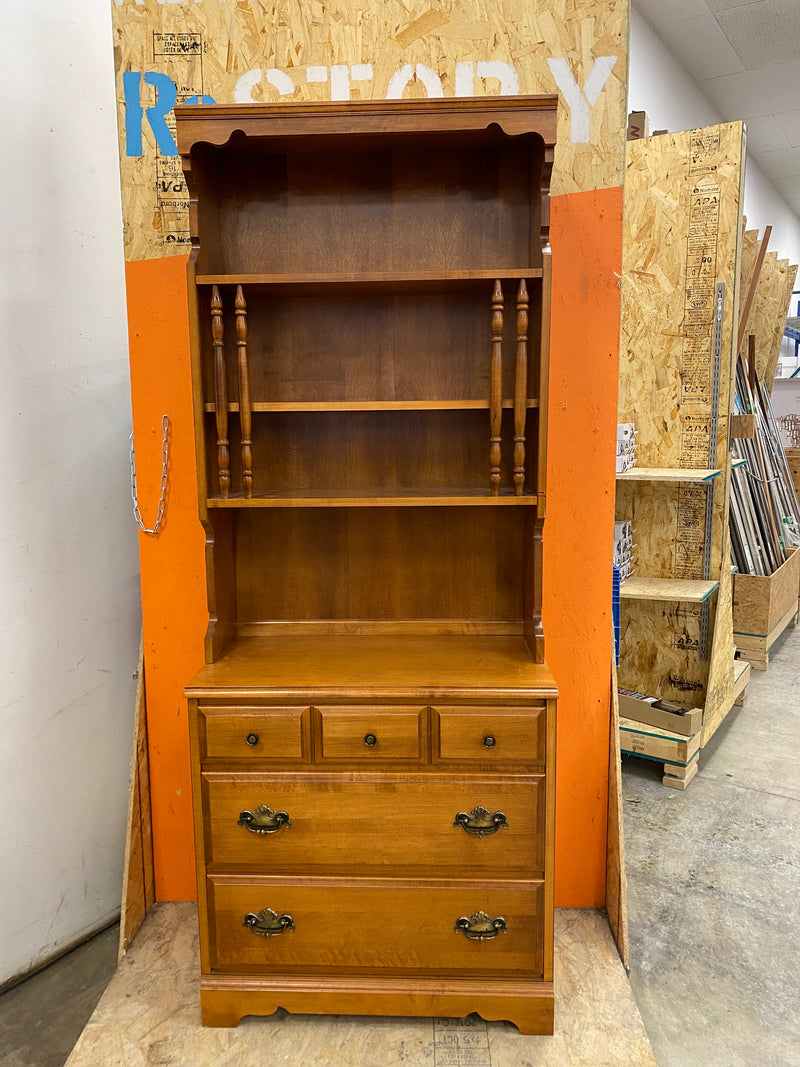 Vintage 2 Piece Maple Hutch