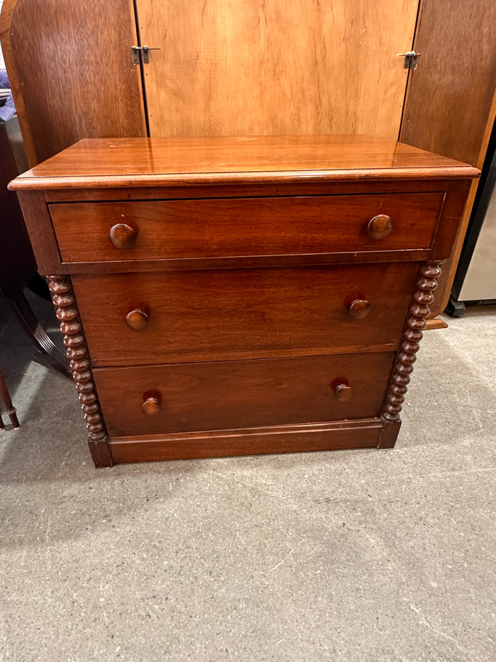 Solid wood 3 drawer end table
