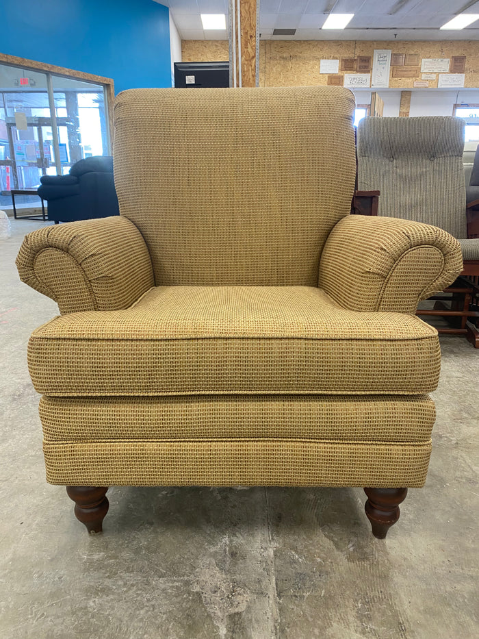 Chenille Gold Armchair