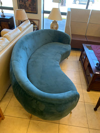 Navy Blue Fabric Sofa