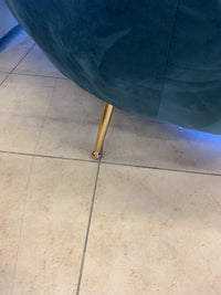 Navy Blue Fabric Sofa