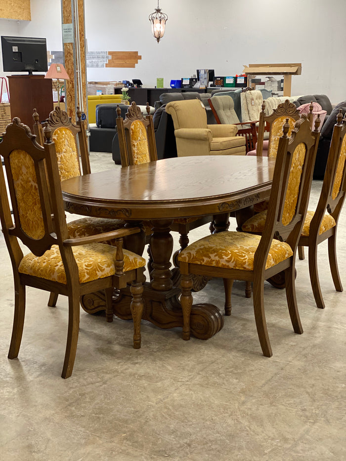 Acanthus Mustard Yellow Dining Set