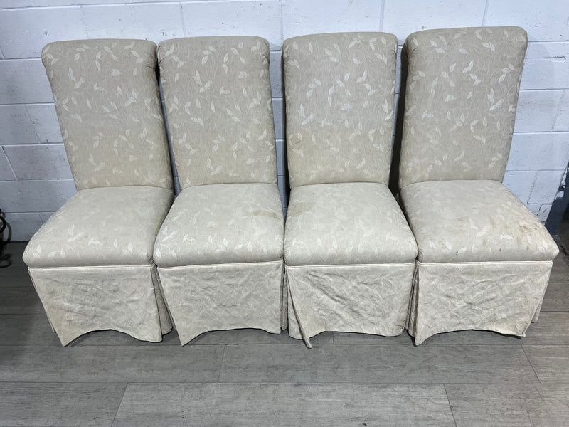 Cream Floral Dining Chair - Set of 4