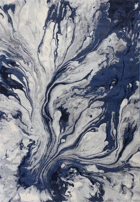 KAS Illusions Collection Modern Abstract Watercolor Area Rug. 7'10" x 10'10".