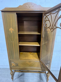 Tall Cabinet With Glass Door and Drawer