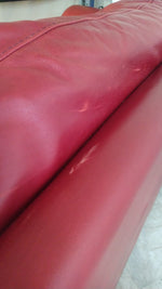 Natuzzi Red Leather Loveseat
