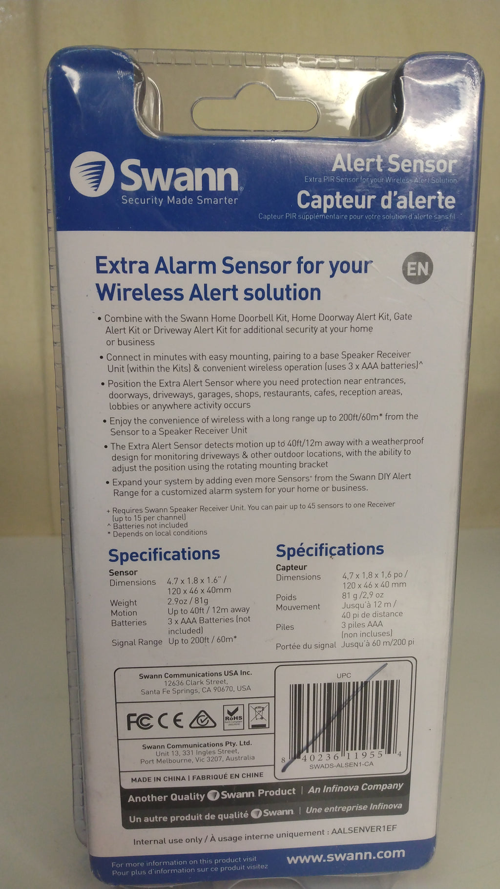 Swann Wireless Alarm Alert Sensor