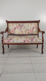 Floral Bench Style Loveseat