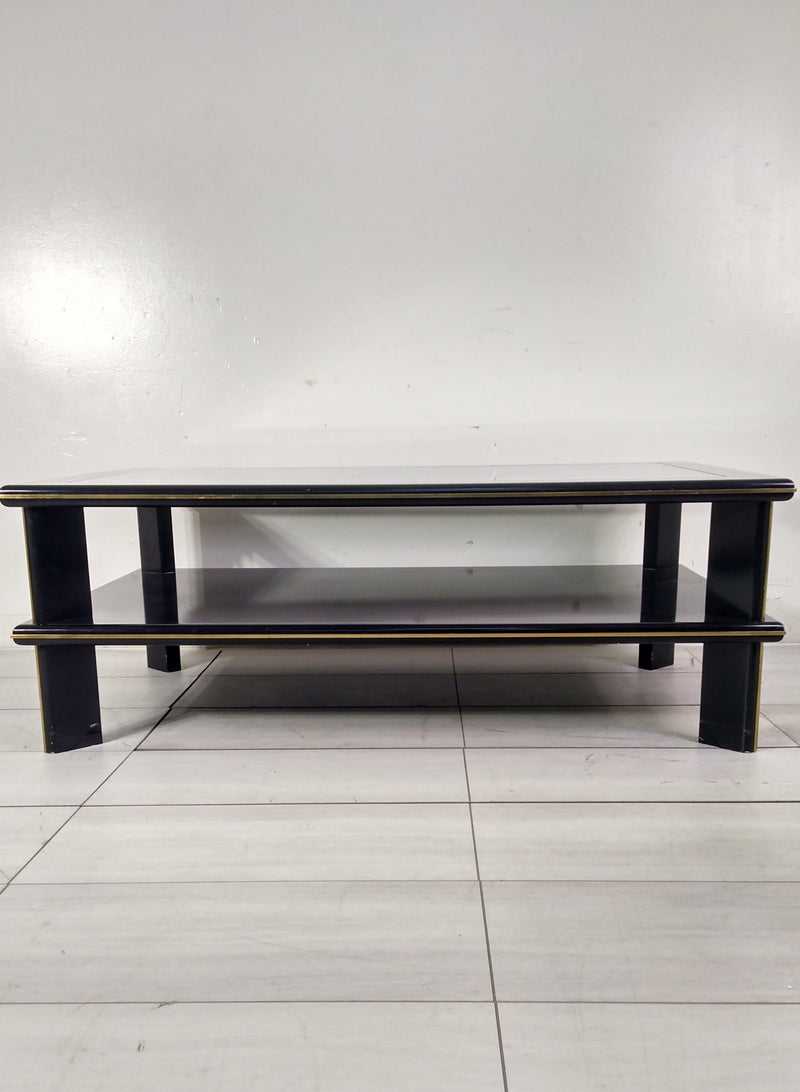 Black and Gold Glass Coffee Table