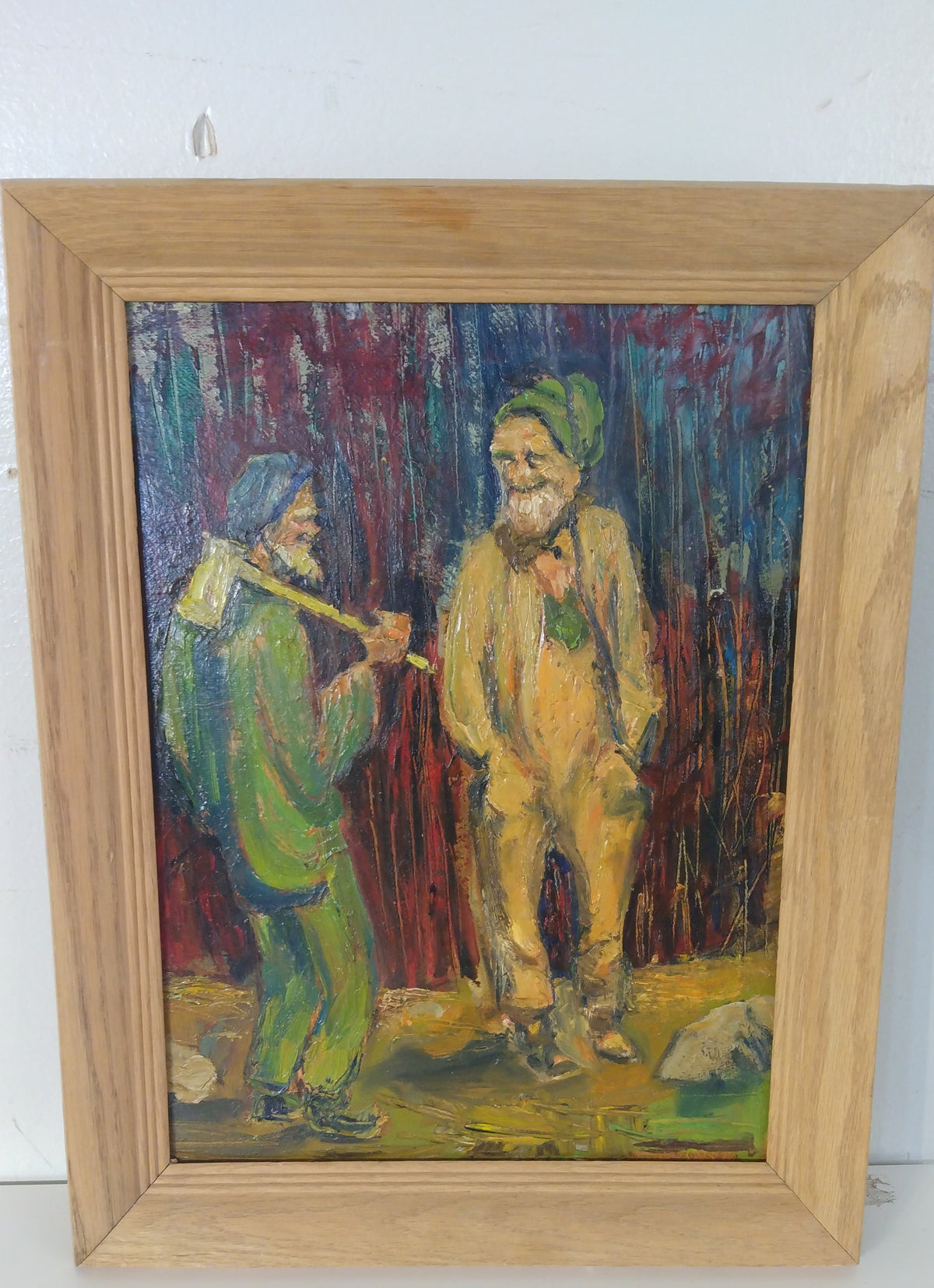 Old Men Chatting Oil Painting