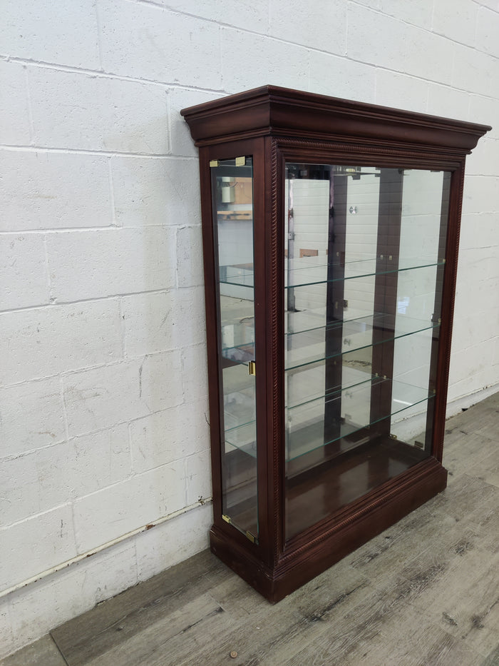 Mirrored Display Cabinet with Glass Shelves