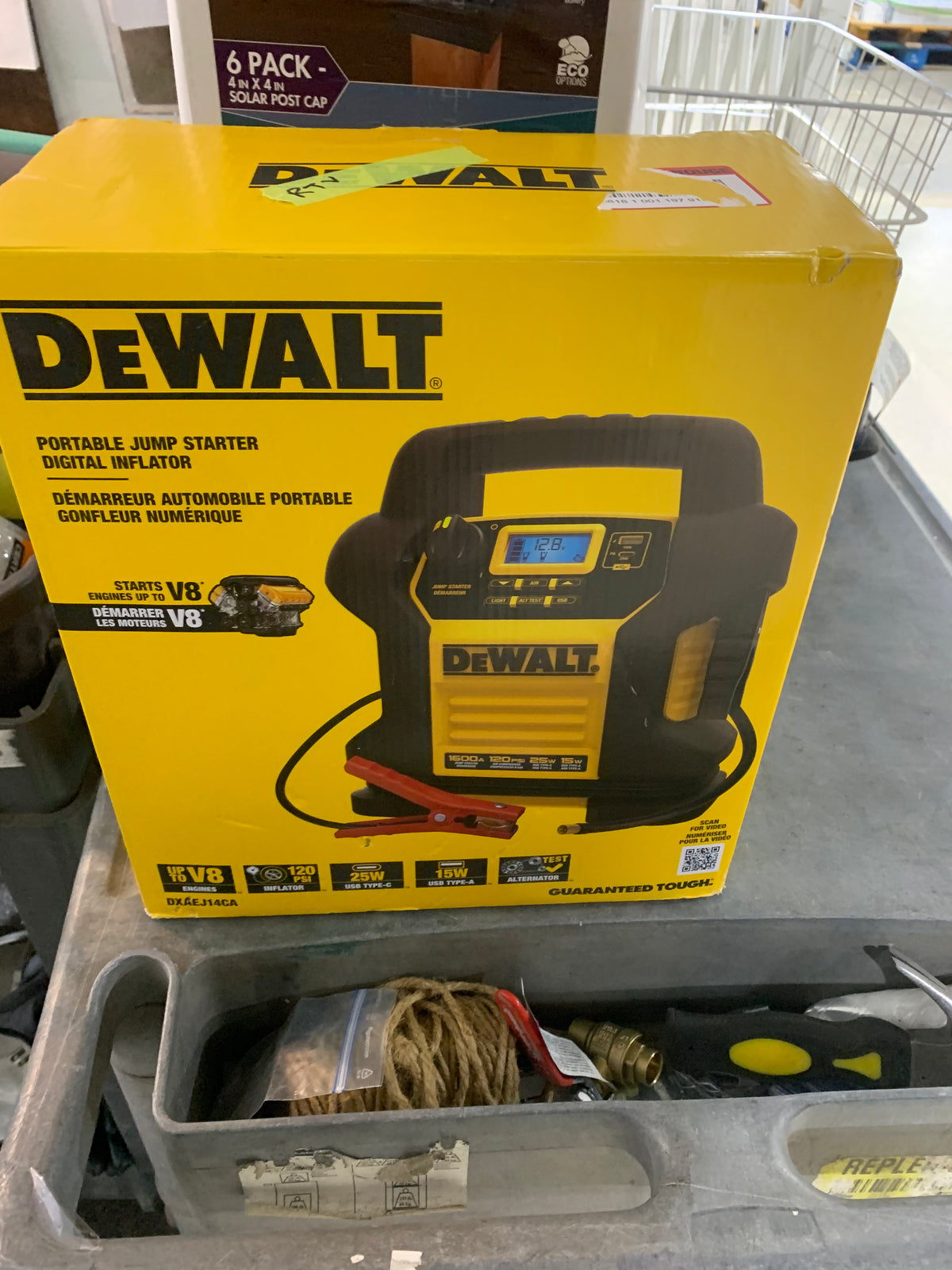 DEWALT 1600 Peak Amp Automotive Jump Starter with Digital Air Compressor