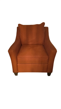 Coral Orange Loose Back Armchair