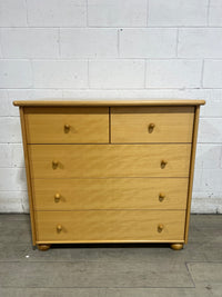 Natural Wood 5 Drawer Dresser