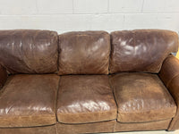 Distressed Leather 3-Seater Sofa