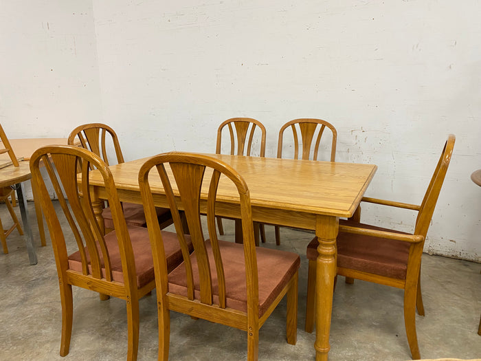 Pine Wooden 7-Piece Dining Set