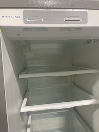 36"W grey kitchen aid fridge